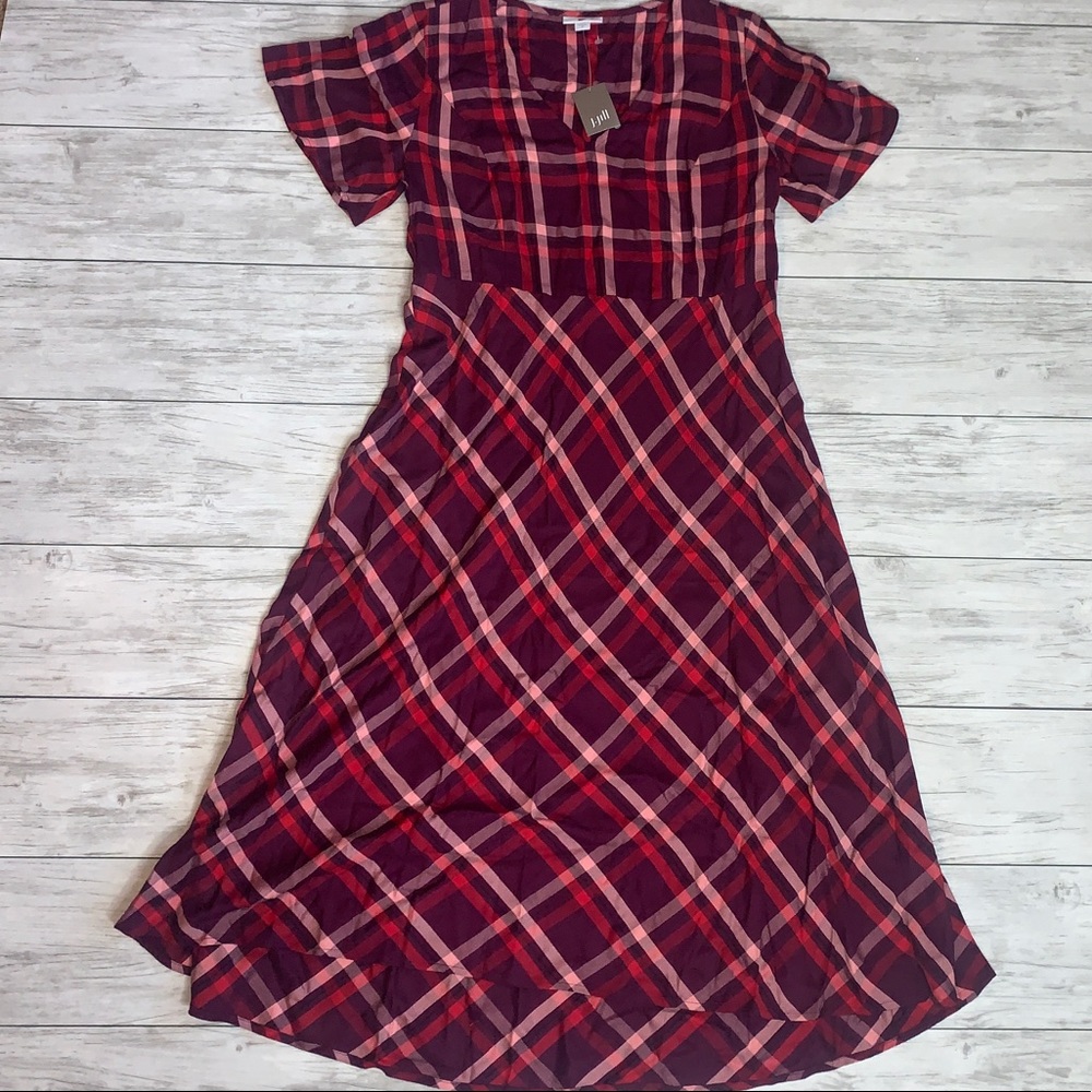 J Jill Plaid Dress Size XS NWT